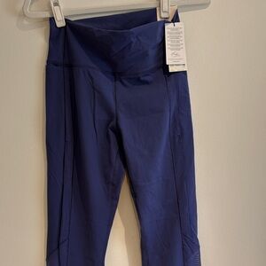 Navy High-Waist Athletic Leggings